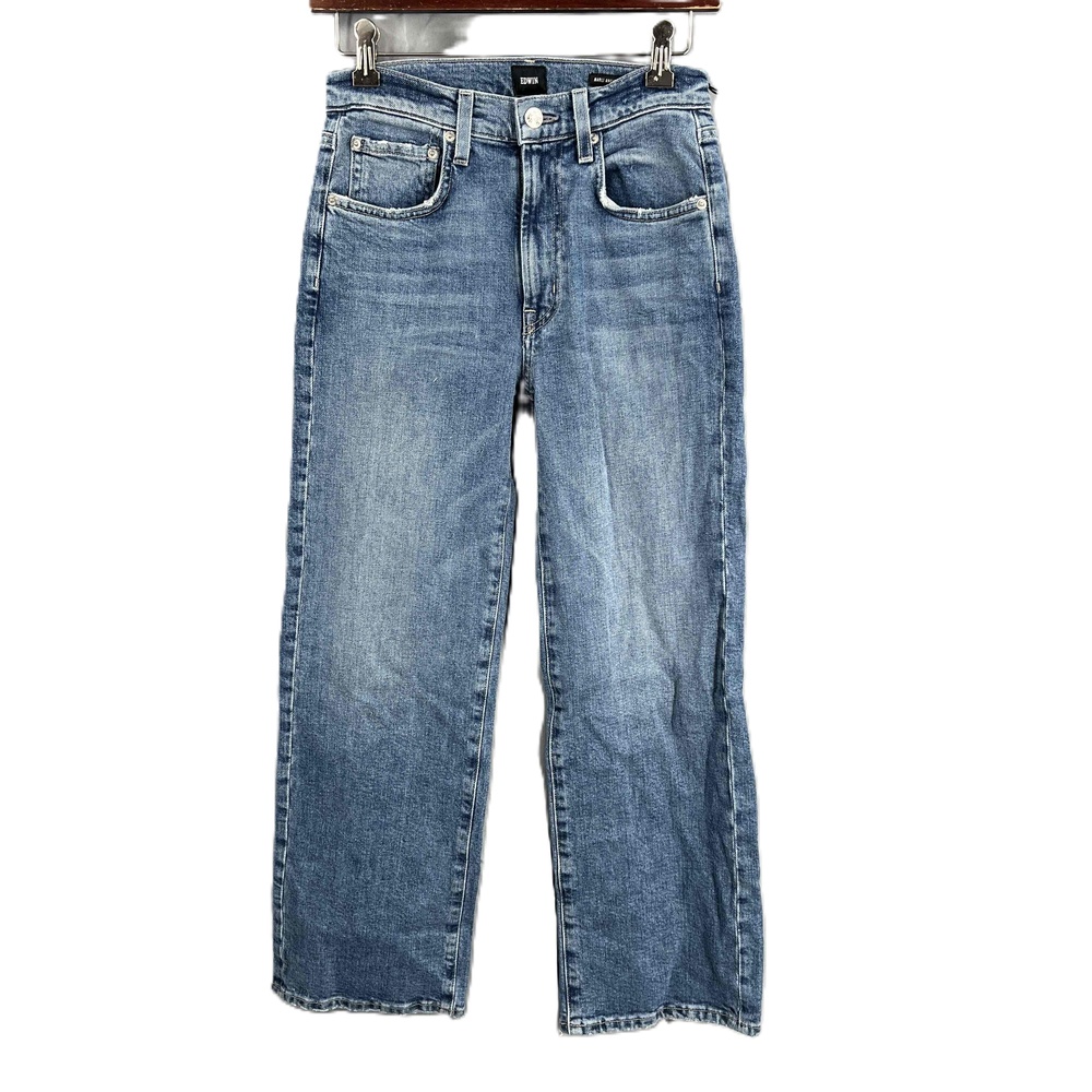 New Edwin Jeans Marley Wide Leg Ankle Womens Size 24‎ Organic Cotton